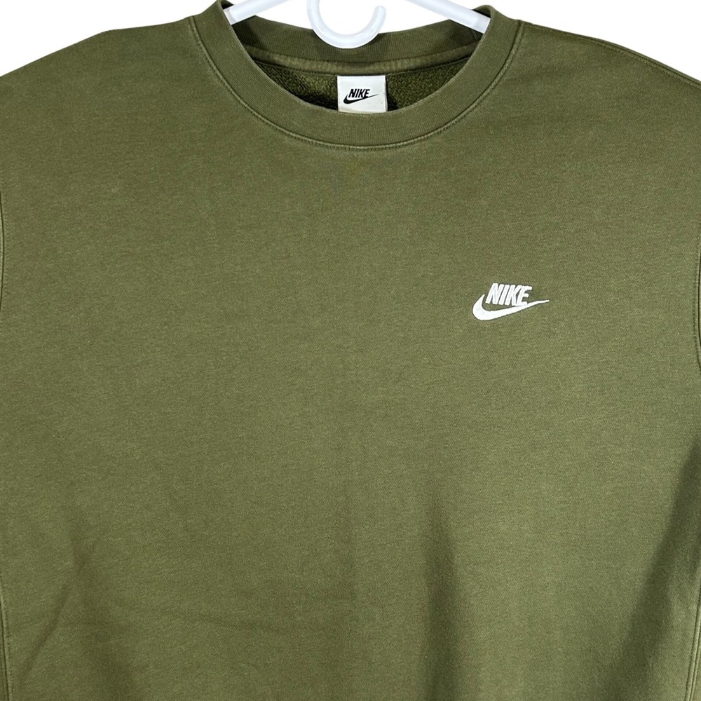Nike Mens Sportswear Club Fleece Crewneck Sweatshirt Olive Green Large